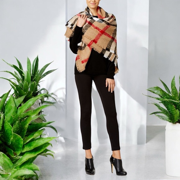 Charter Club Lightweight Border Plaid Poncho from Macy's - Picture 3 of 16